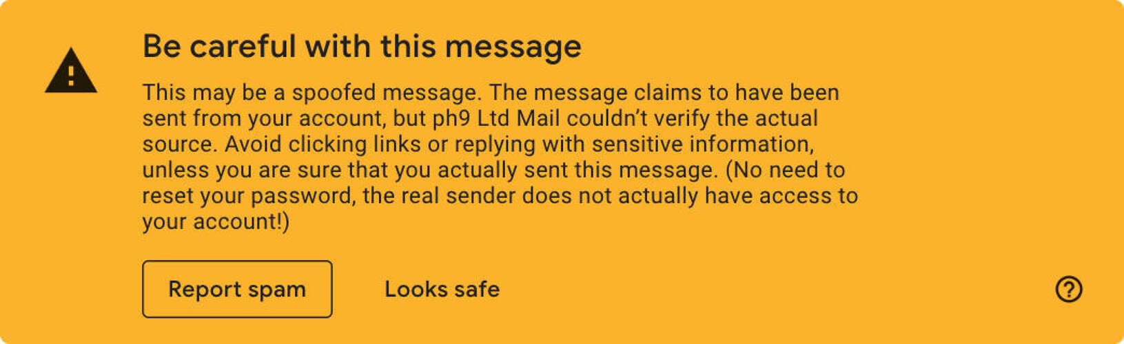 Be careful with this message