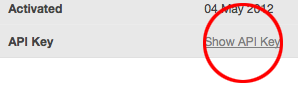 Show API Key